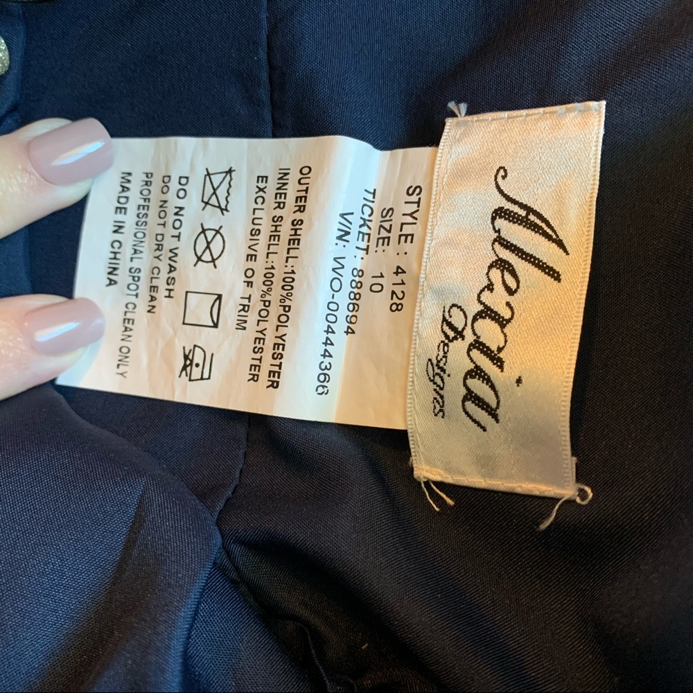 EUC Navy Alexia Bridesmaid NURSING Dress 4/6 eqiv - Picture 5 of 6